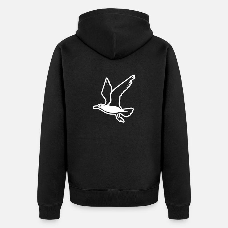 Mouette - Veste à capuche bio Premium Unisexe - noir