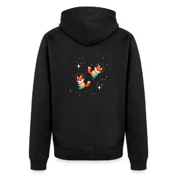 Astronaute Fox - Veste à capuche bio Premium Unisexe - noir - Dos - Nico (187cm)