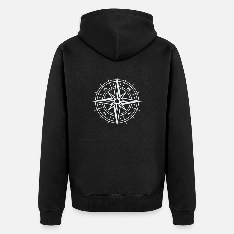 boussole - Veste à capuche bio Premium Unisexe - noir
