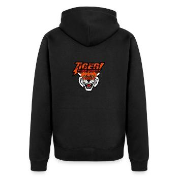 Pion Tigre Panko orange 3 - Veste à capuche bio Premium Unisexe - noir - Dos - Nico (187cm)