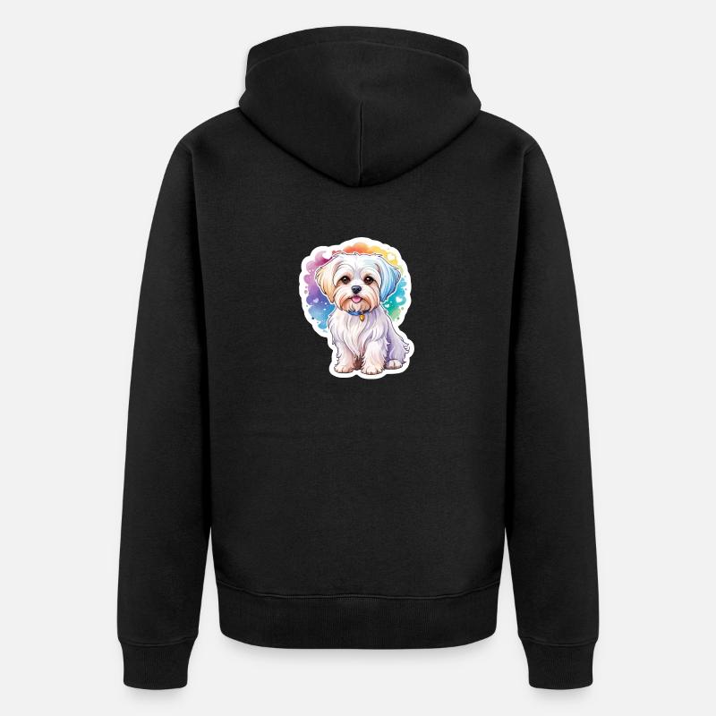 Aquarelles de Malteser - Veste à capuche bio Premium Unisexe - noir