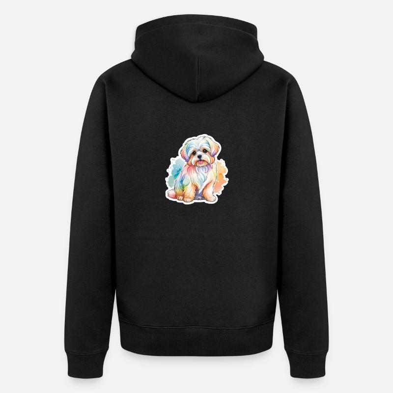 Aquarelles de Malteser - Veste à capuche bio Premium Unisexe - noir