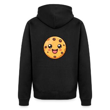 Bande dessinée de biscuit drôle - Veste à capuche bio Premium Unisexe - noir - Dos - Nico (187cm)