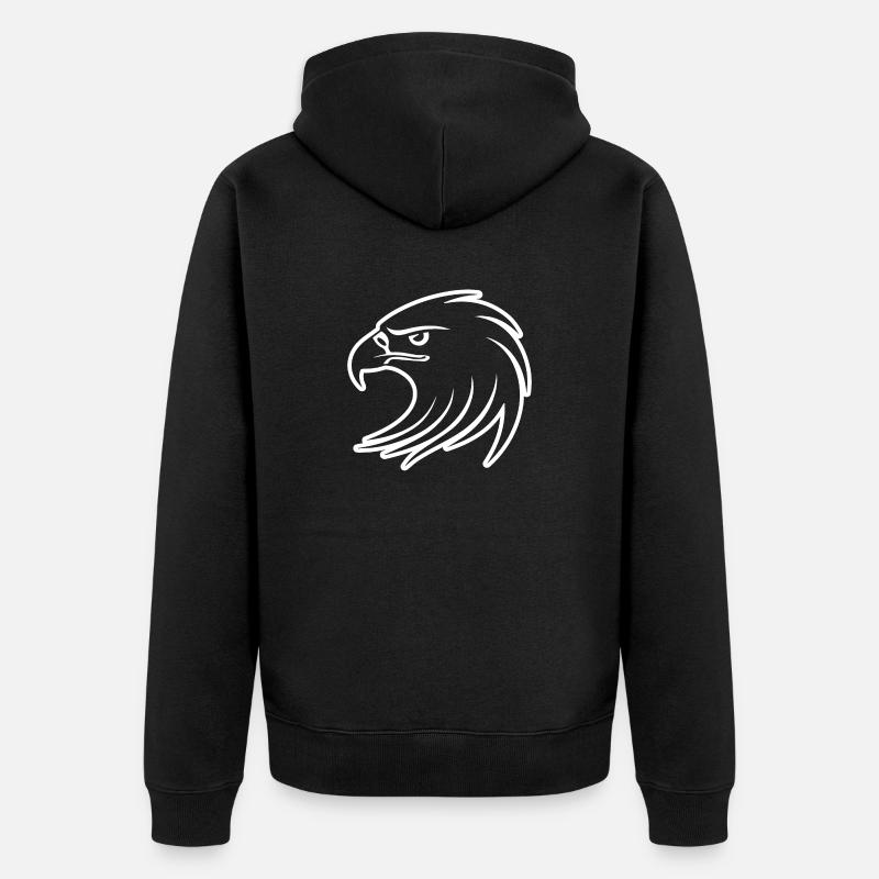 Aigle Tête d’aigle - Veste à capuche bio Premium Unisexe - noir