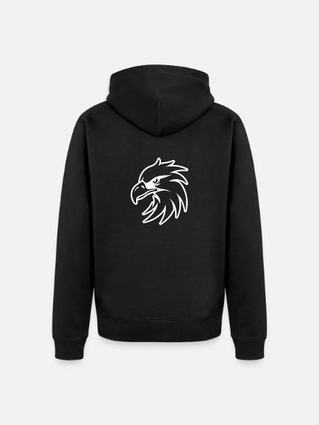 Eagle Eagle Head - Unisex Premium Organic Zip Hoodie - black