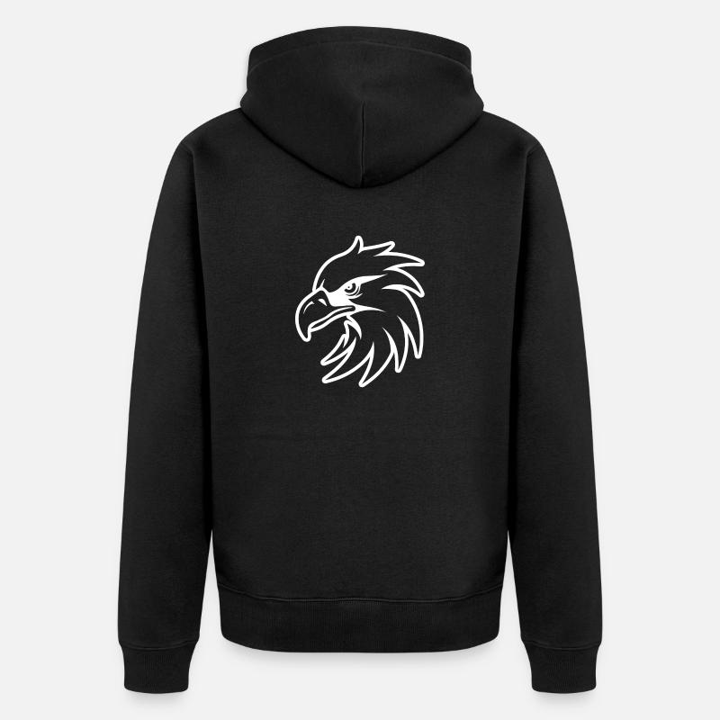 Aigle Tête d’aigle - Veste à capuche bio Premium Unisexe - noir