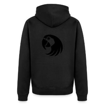 Perroquet oiseau - Veste à capuche bio Premium Unisexe - noir - Dos - Nico (187cm)
