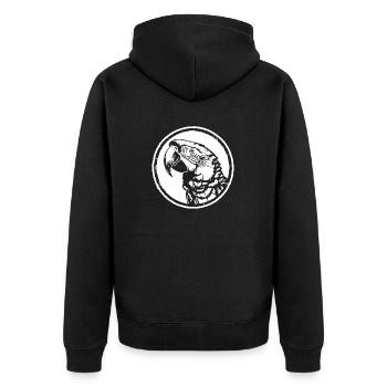 Perroquet oiseau - Veste à capuche bio Premium Unisexe - noir - Dos - Nico (187cm)