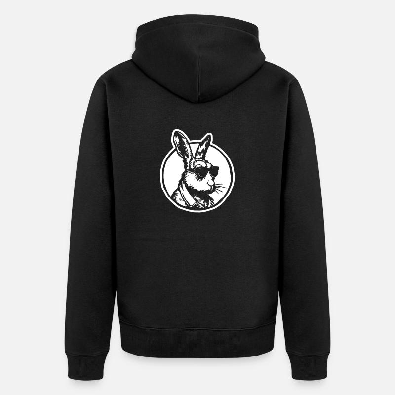Lapin Lapin - Veste à capuche bio Premium Unisexe - noir