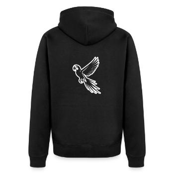Perroquet oiseau - Veste à capuche bio Premium Unisexe - noir - Dos - Nico (187cm)