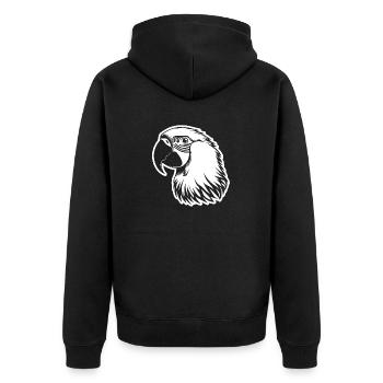 Perroquet oiseau - Veste à capuche bio Premium Unisexe - noir - Dos - Nico (187cm)