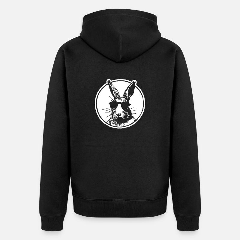 Lapin Lapin - Veste à capuche bio Premium Unisexe - noir