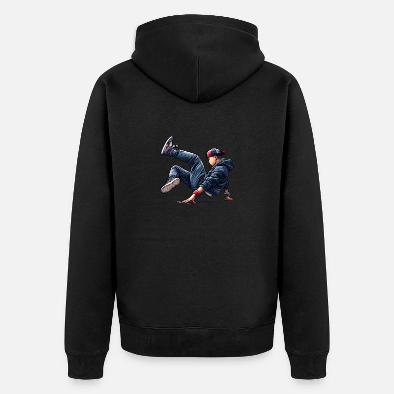Breakdance - Unisex Premium Bio Zip Hoodie - Schwarz