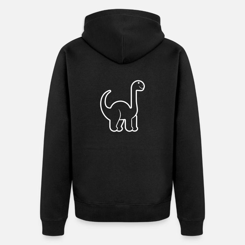 Dinosaure Dino - Veste à capuche bio Premium Unisexe - noir