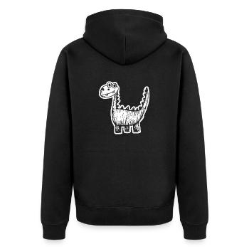 Dinosaure Dino - Veste à capuche bio Premium Unisexe - noir - Dos - Nico (187cm)