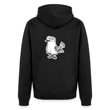 Taube Tauben Taubenzüchter Geschenk - Unisex Premium Bio Zip Hoodie - Schwarz - Hinten - Nico (187cm)