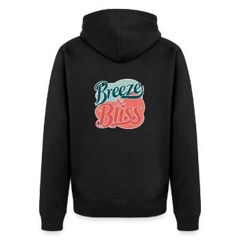 Breeze & Bliss - Veste à capuche bio Premium Unisexe - noir - Dos - Nico (187cm)