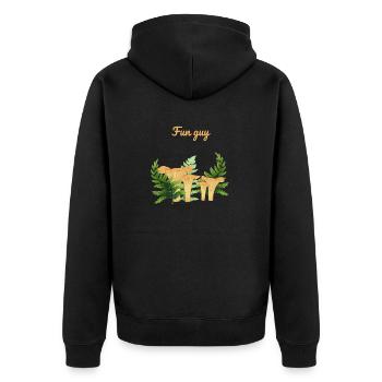 Je suis un gars amusant - Veste à capuche bio Premium Unisexe - noir - Dos - Nico (187cm)
