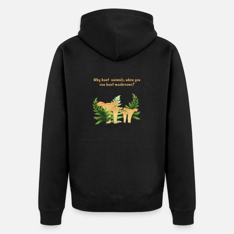 Chasse aux champignons - Veste à capuche bio Premium Unisexe - noir