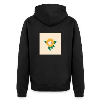 Mein Kind - Unisex Premium Bio Zip Hoodie - Schwarz - Hinten - Nico (187cm)
