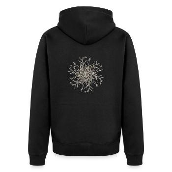 Sonnenbaum - Unisex Premium Bio Zip Hoodie - Schwarz - Hinten - Nico (187cm)
