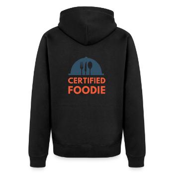 Food Lover Food Foodie certifié - Veste à capuche bio Premium Unisexe - noir - Dos - Nico (187cm)