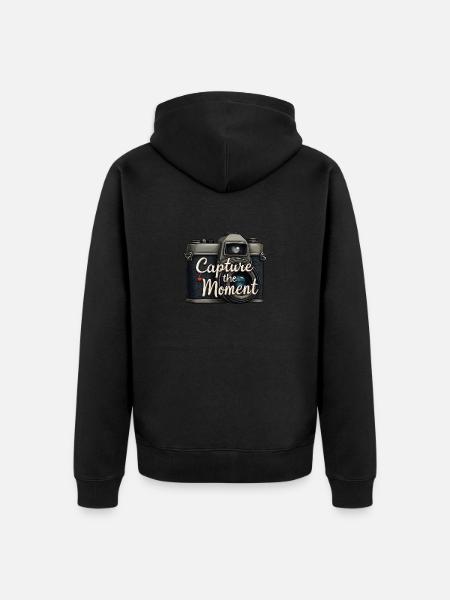 Capture the Moment - Unisex Premium Bio Zip Hoodie - Schwarz
