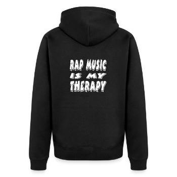Musique - Veste à capuche bio Premium Unisexe - noir - Dos - Nico (187cm)
