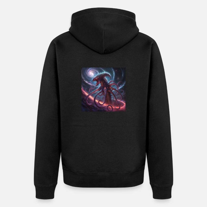 Créature quantique - Veste à capuche bio Premium Unisexe - noir