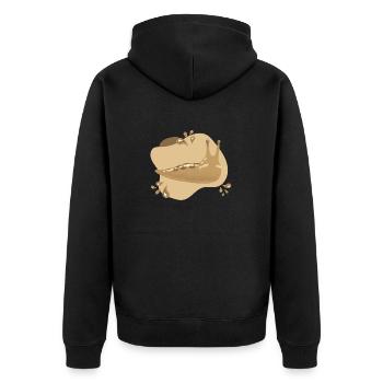 Slug - Unisex Premium Organic Zip Hoodie - black - Back - Nico (187cm)