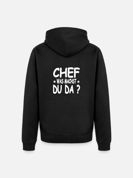 Chef - Unisex Premium Bio Zip Hoodie - Schwarz