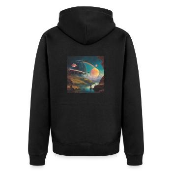 Limbo Dystopian Fantasy - Unisex Premium Organic Zip Hoodie - black - Back - Nico (187cm)