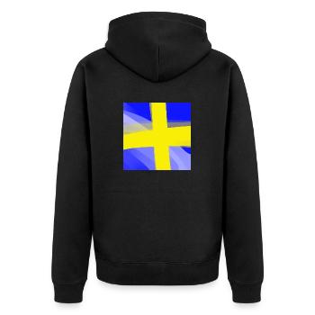 Drapeau de la Suède - Veste à capuche bio Premium Unisexe - noir - Dos - Nico (187cm)