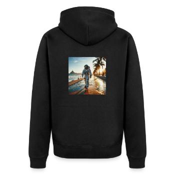 Astronaute - Veste à capuche bio Premium Unisexe - noir - Dos - Nico (187cm)