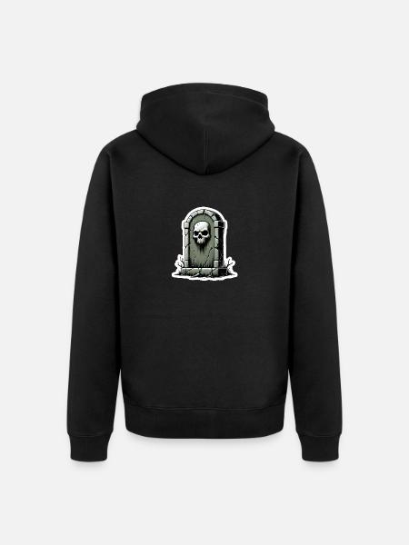 Grabstein - Unisex Premium Bio Zip Hoodie - Schwarz