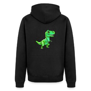 Dinosaure T-Rex - Veste à capuche bio Premium Unisexe - noir - Dos - Nico (187cm)