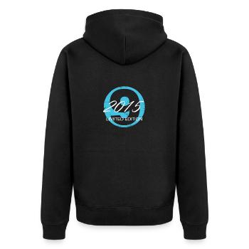 Conception du 9e anniversaire - Veste à capuche bio Premium Unisexe - noir - Dos - Nico (187cm)