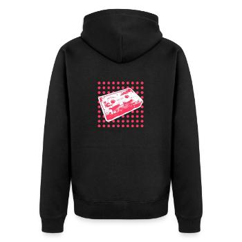 Enfants des années 90 - point rouge - Veste à capuche bio Premium Unisexe - noir - Dos - Nico (187cm)