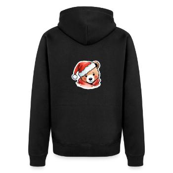 Dessin de Noël Ours - Veste à capuche bio Premium Unisexe - noir - Dos - Nico (187cm)