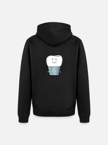 Couronne implantaire - Veste à capuche bio Premium Unisexe - noir