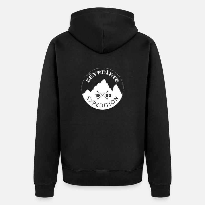 Adventure expedition - blanc - Veste à capuche bio Premium Unisexe - noir
