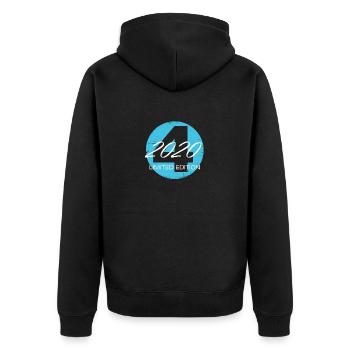 4 ans d’âge Edition Limitée - Veste à capuche bio Premium Unisexe - noir - Dos - Nico (187cm)