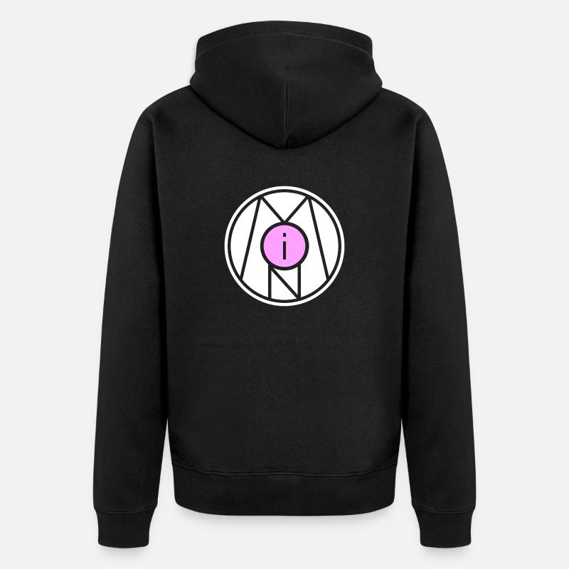 Moin Symbol Zeichen Stempel - Unisex Premium Bio Zip Hoodie - Schwarz
