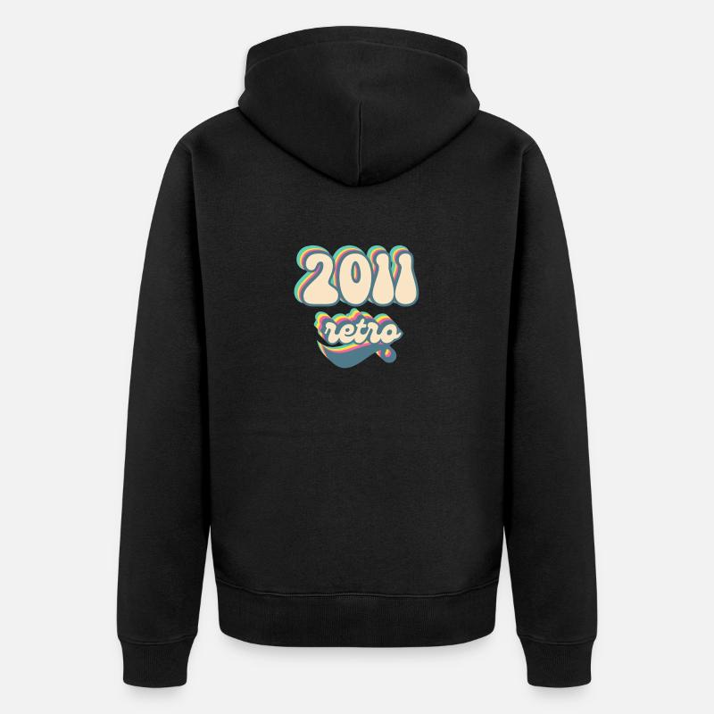 2011 retro idée cadeau - Veste à capuche bio Premium Unisexe - noir