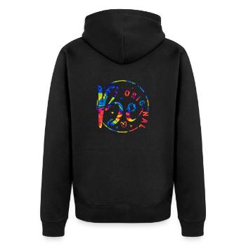 Be original vector design symbol retro quote label - Unisex Premium Organic Zip Hoodie - black - Back - Nico (187cm)