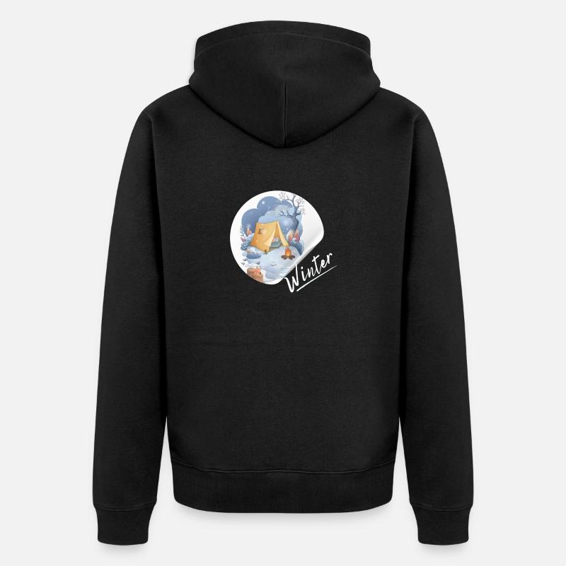 Winter Camp - Unisex Premium Bio Zip Hoodie - Schwarz