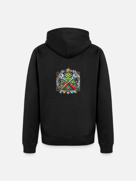 Handyman ChristmasCraftsman - Unisex Premium Organic Zip Hoodie - black