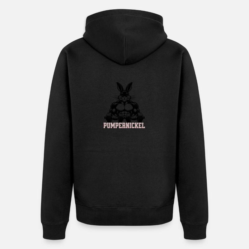 Pumpernickel Gym Training Drôle - Veste à capuche bio Premium Unisexe - noir