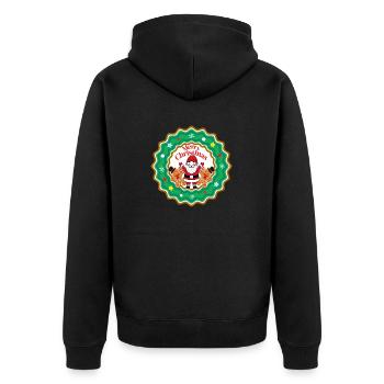 Merry Christmas Santa Cookie - Unisex Premium Organic Zip Hoodie - black - Back - Nico (187cm)