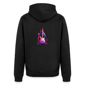 Guitare Rock Musique - Veste à capuche bio Premium Unisexe - noir - Dos - Nico (187cm)